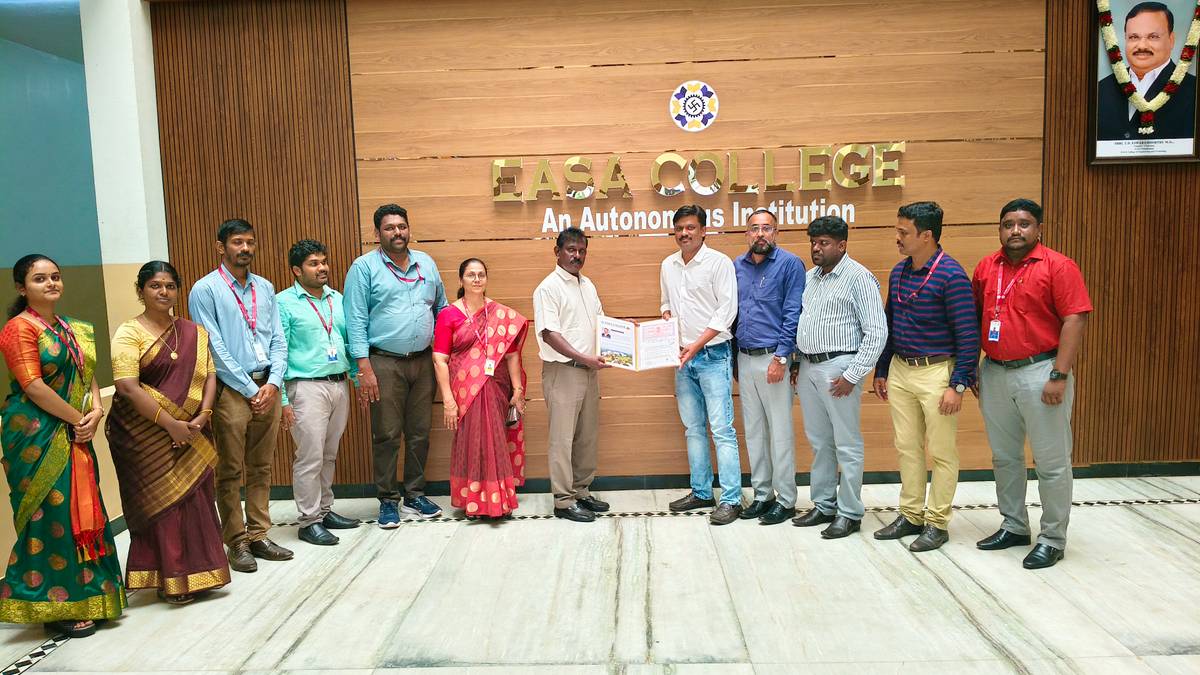 MoU signing between Geospatial Campus and EASA College of Engineering & Technology, Coimbatore