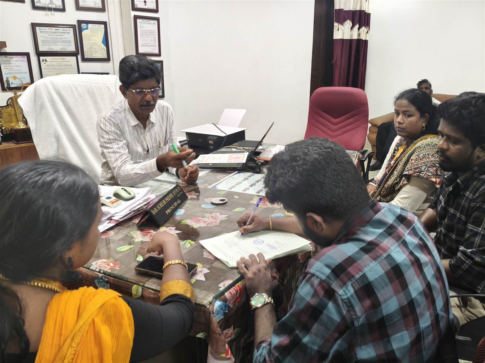 MoU signing between Geospatial Campus and the Department of Civil Engineering, Stella Mary's College of Engineering (Autonomous), Azhikal, Kanyakumari, July 2026
