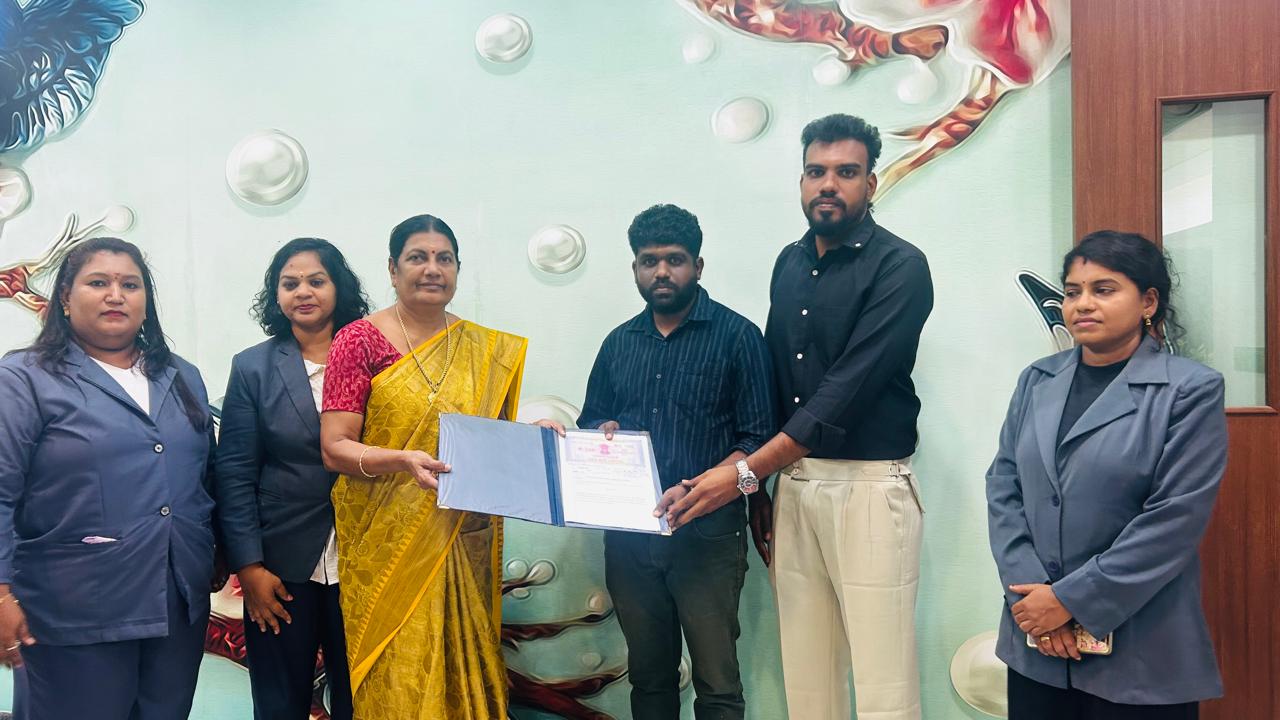 MoU signing ceremony between Geospatial Campus and the Department of Artificial Intelligence, Maria Arts and Science College for Women, Vallioor, Tamil Nadu, on 1 September 2026